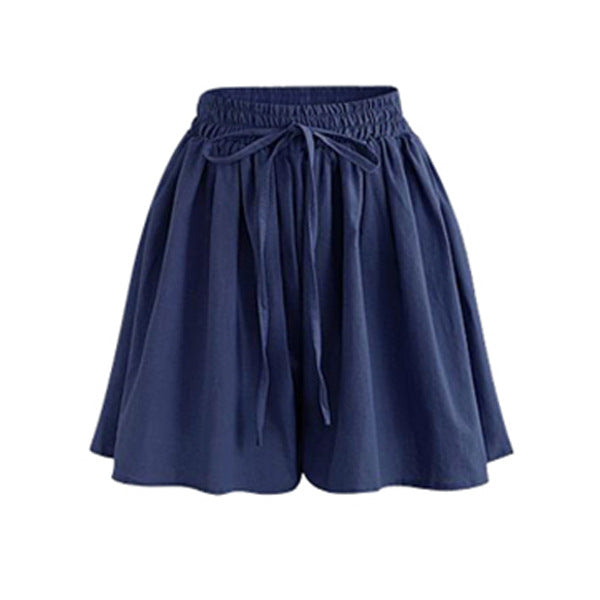 Calções Largos em Chiffon para Mulher – Cintura Elástica, Estilo Coreano, Tamanhos Grandes