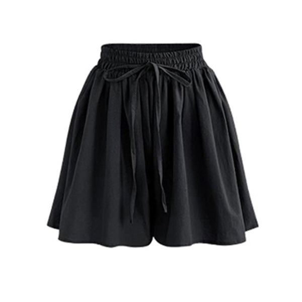 Calções Largos em Chiffon para Mulher – Cintura Elástica, Estilo Coreano, Tamanhos Grandes