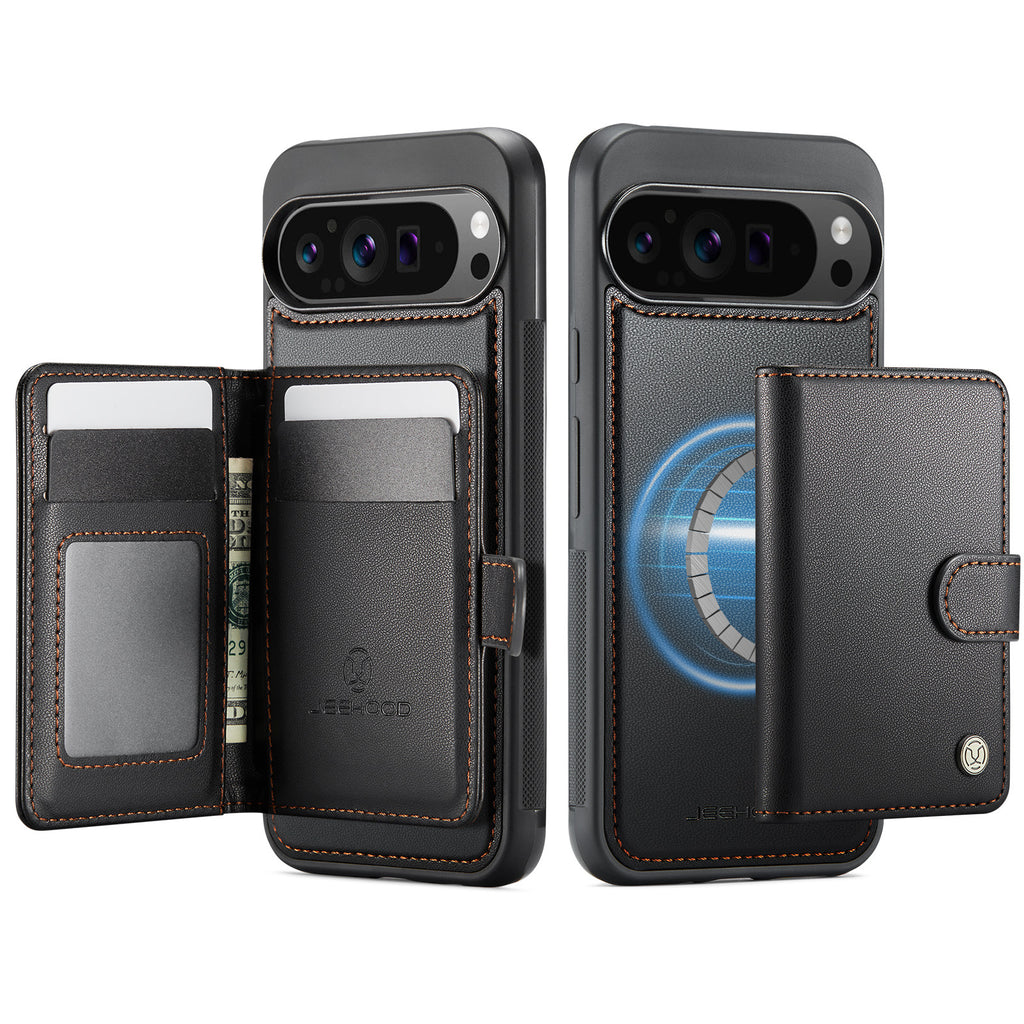 Capa Magnética 2 em 1 com Porta-Cartões e Carregamento Sem Fios para Google Pixel 10 e 11 Pro XL