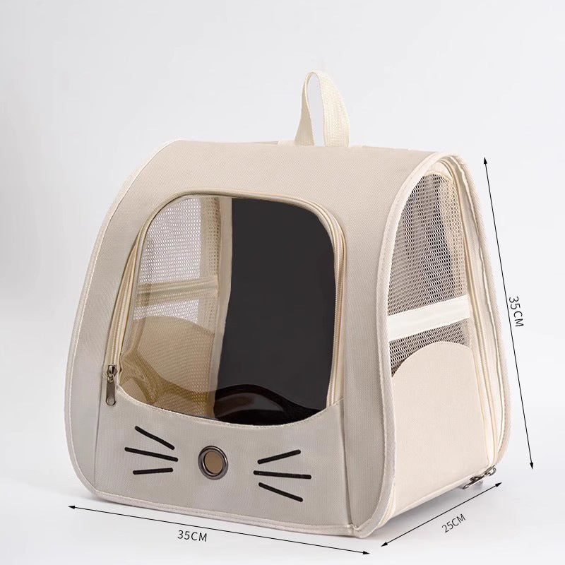 Mochila Cápsula Espacial para Gato – Transparente, Respiravel, Leve e Grande Capacidade