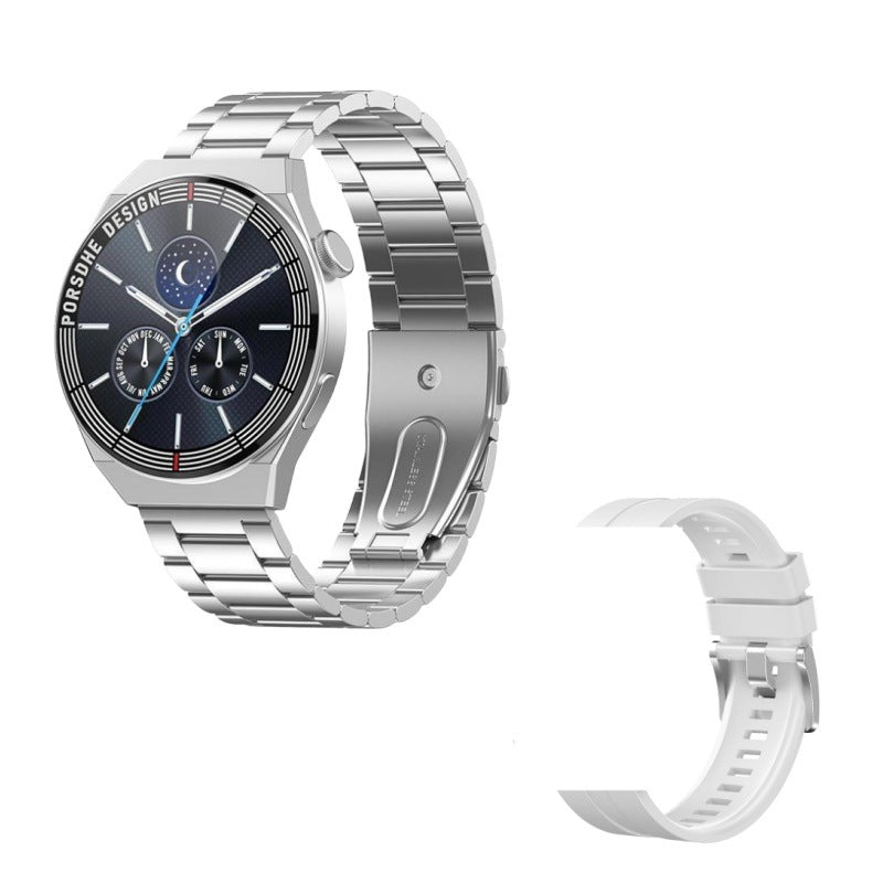 Smartwatch Desportivo Estilo Porsche GT3/8/C4P – NFC, Chamadas Bluetooth, Freq. Cardíaca e Pressão Arterial
