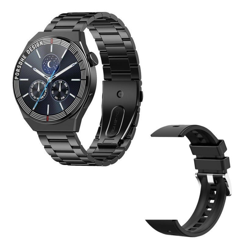 Smartwatch Desportivo Estilo Porsche GT3/8/C4P – NFC, Chamadas Bluetooth, Freq. Cardíaca e Pressão Arterial