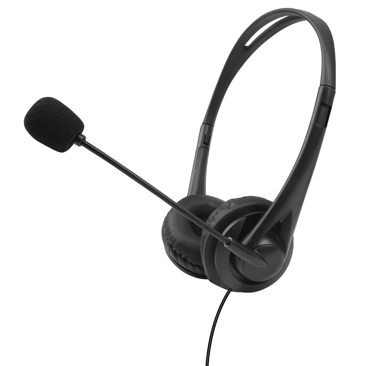 Auscultadores com Microfone Estéreo – Headset com Fio Universal para PC, Tablet e Telefóne