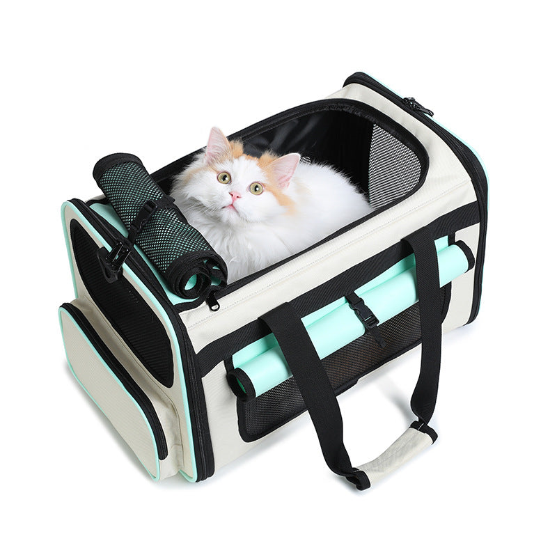Mala Dobrável para Gato – Transportadora Respirável e Leve para Viagens e Carro
