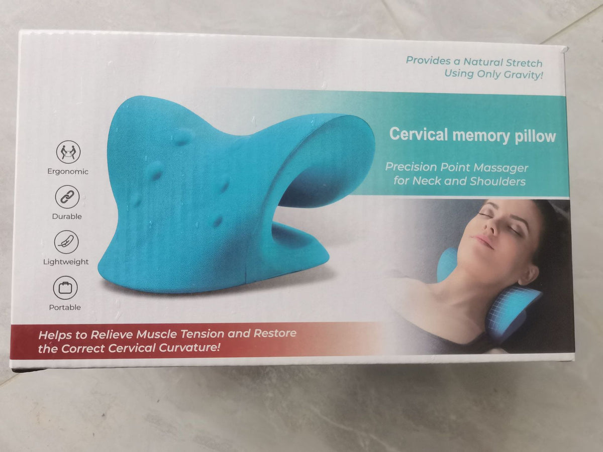 Almofada de Massagem Cervical Tipo C – Alívio de Dores no Pescoço e Ombros