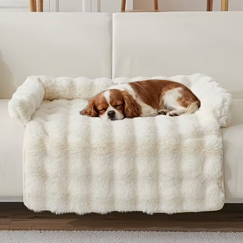 Tapete Antiarranhões para Animais de Estimação – Cama de Cão em Peluche Espesso Antiderrapante para Sofá