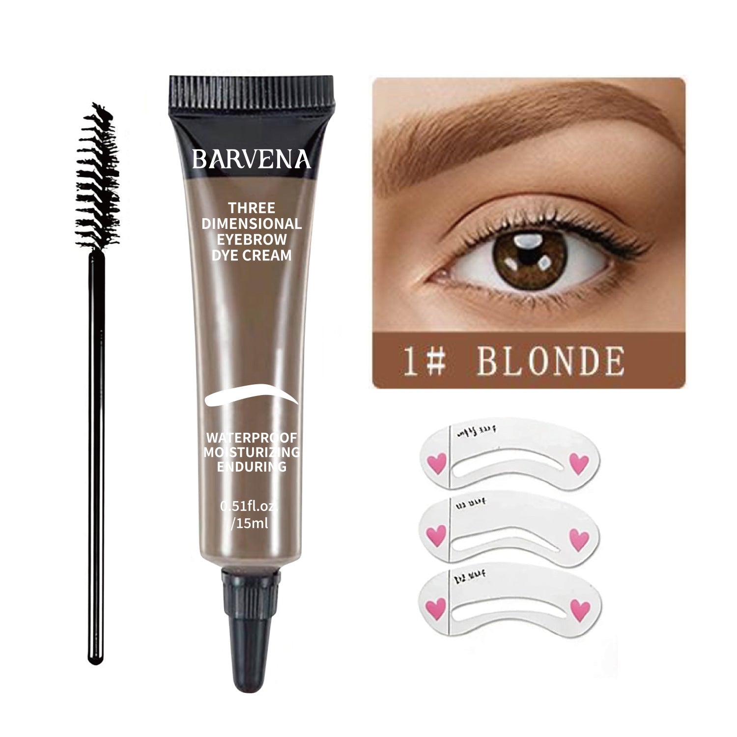 Gel de Coloração para Sobrancelhas – Longa Duração, Impermeável e Sem Borragens