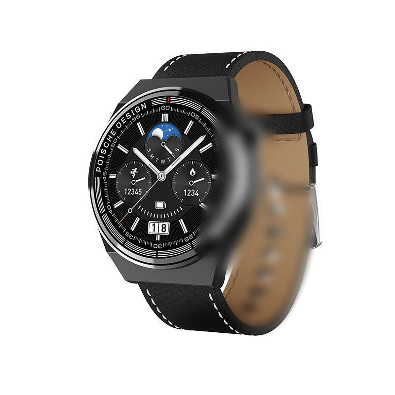 Smartwatch Desportivo Estilo Porsche GT3/8/C4P – NFC, Chamadas Bluetooth, Freq. Cardíaca e Pressão Arterial