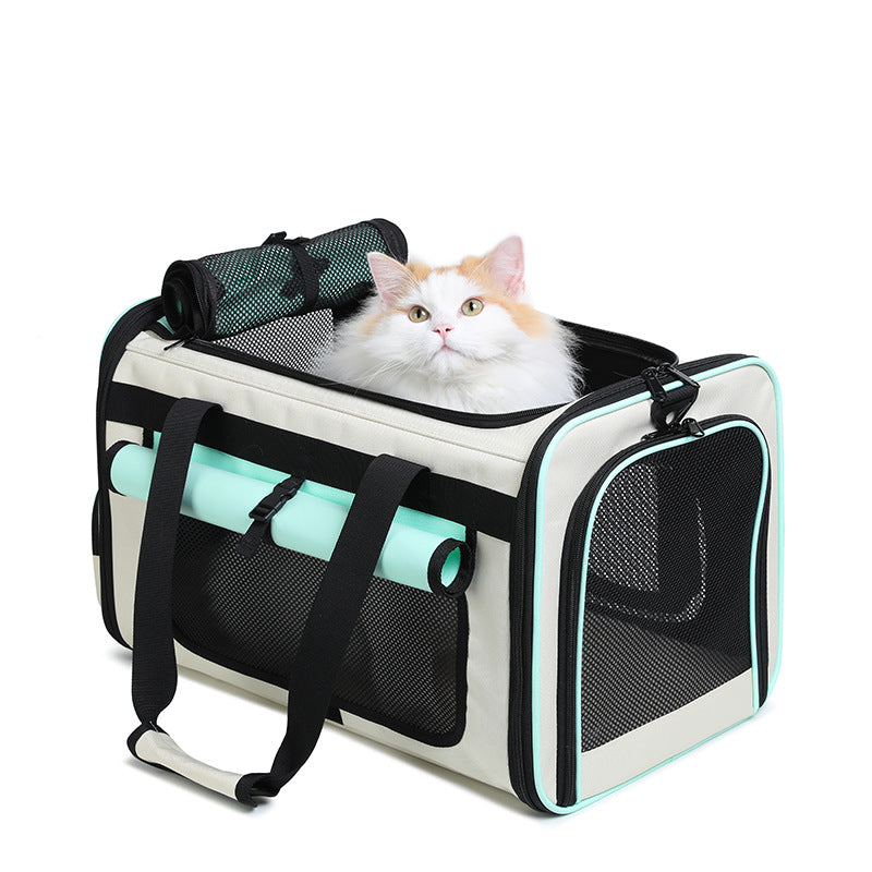 Mala Dobrável para Gato – Transportadora Respirável e Leve para Viagens e Carro