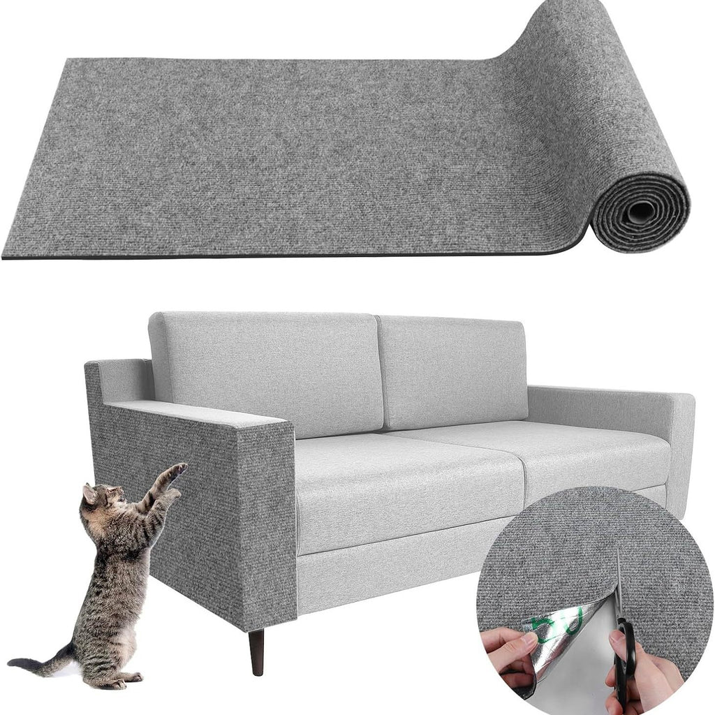 Tapete de Carpete Autocolante Cortável para Árvore de Gato – Cobertura para Móveis, Degraus e Postes de Arranhar