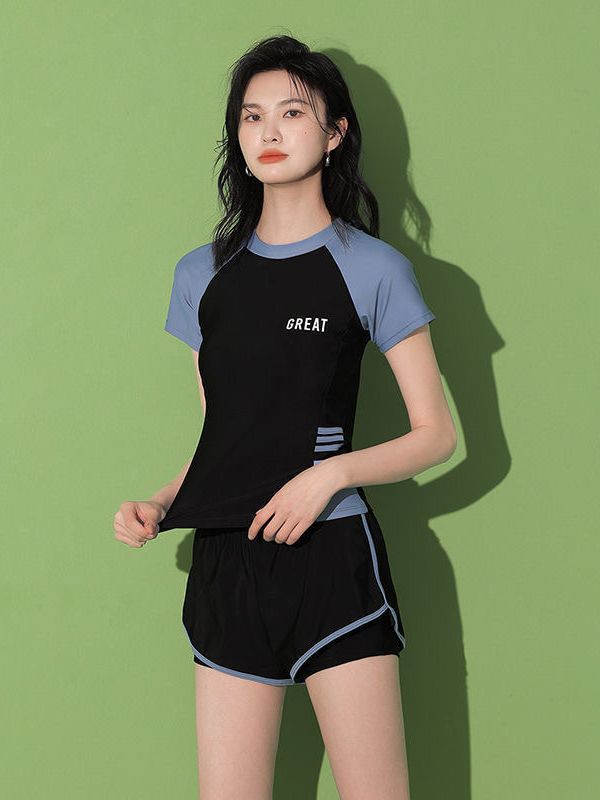 Fato de Banho Feminino Dividido – Estilo Desportivo e Elegante com Efeito Slim