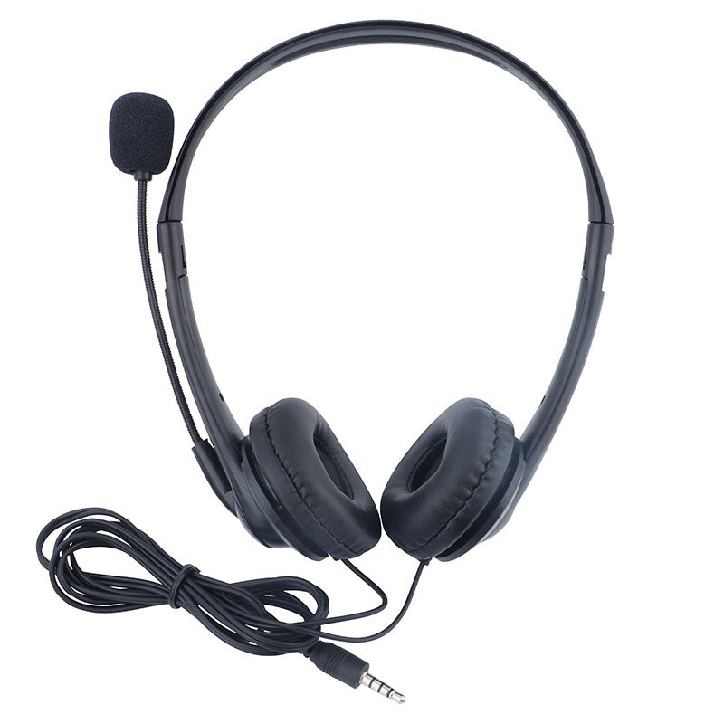 Auscultadores com Microfone Estéreo – Headset com Fio Universal para PC, Tablet e Telefóne
