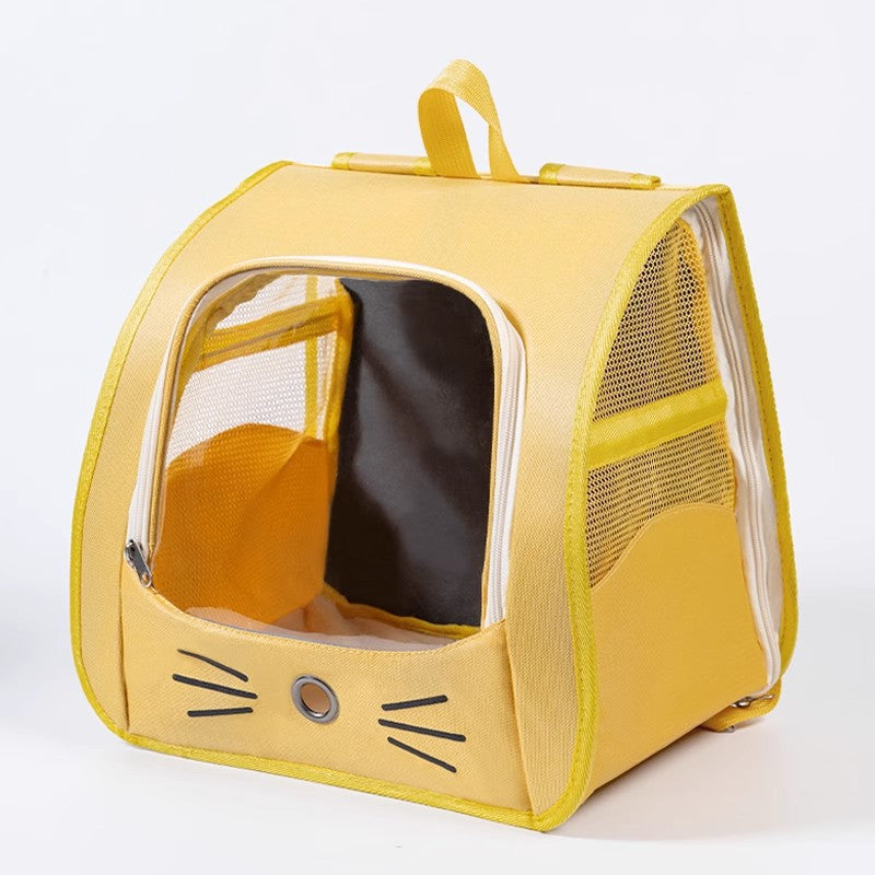 Mochila Cápsula Espacial para Gato – Transparente, Respiravel, Leve e Grande Capacidade