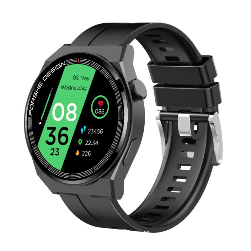 Smartwatch Desportivo Estilo Porsche GT3/8/C4P – NFC, Chamadas Bluetooth, Freq. Cardíaca e Pressão Arterial