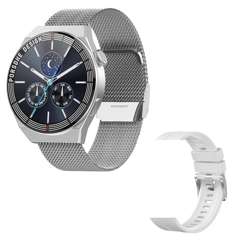 Smartwatch Desportivo Estilo Porsche GT3/8/C4P – NFC, Chamadas Bluetooth, Freq. Cardíaca e Pressão Arterial