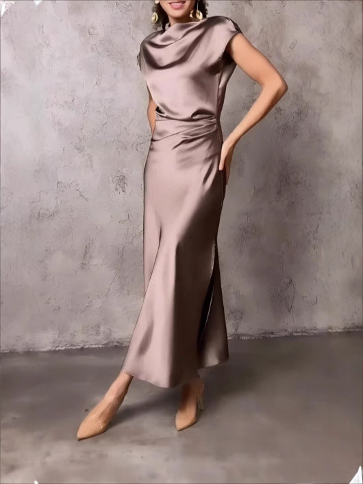 Vestido Sereia em Cetim com Ombro Único – Sexy, Elegante e Sofisticado