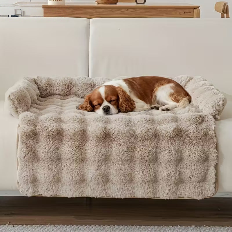 Tapete Antiarranhões para Animais de Estimação – Cama de Cão em Peluche Espesso Antiderrapante para Sofá