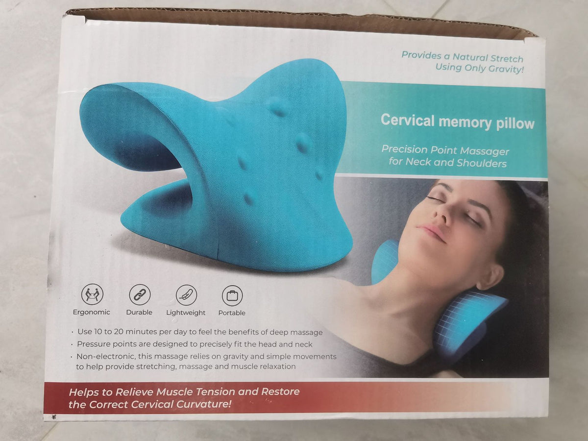 Almofada de Massagem Cervical Tipo C – Alívio de Dores no Pescoço e Ombros