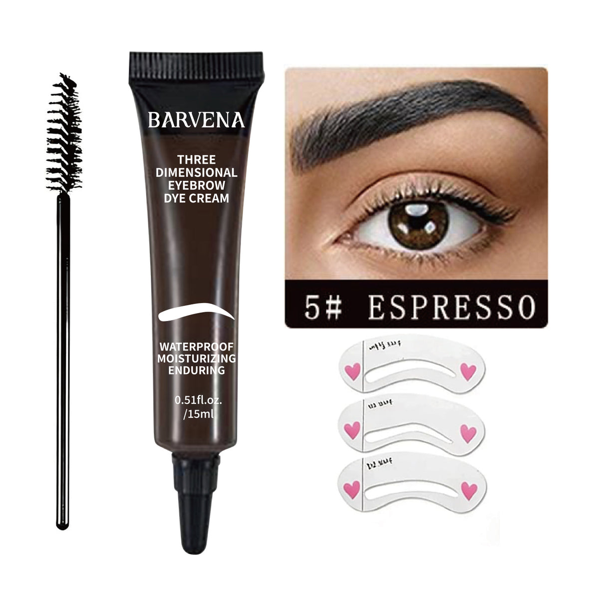Gel de Coloração para Sobrancelhas – Longa Duração, Impermeável e Sem Borragens