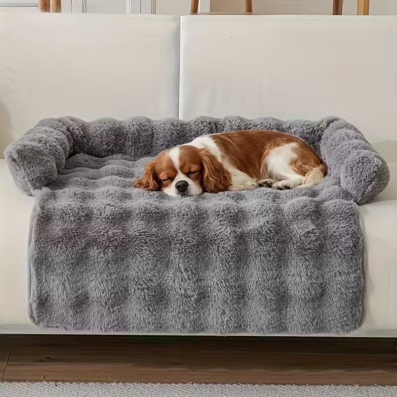 Tapete Antiarranhões para Animais de Estimação – Cama de Cão em Peluche Espesso Antiderrapante para Sofá