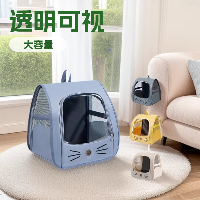 Mochila Cápsula Espacial para Gato – Transparente, Respiravel, Leve e Grande Capacidade