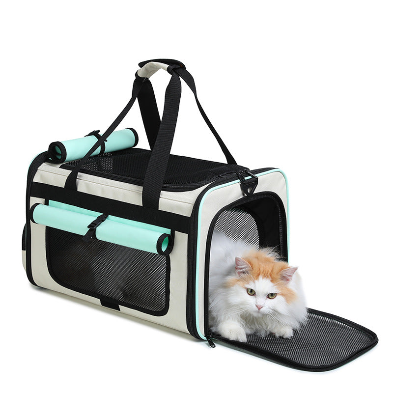 Mala Dobrável para Gato – Transportadora Respirável e Leve para Viagens e Carro