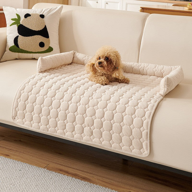 Tapete Antiarranhões para Animais de Estimação – Cama de Cão em Peluche Espesso Antiderrapante para Sofá