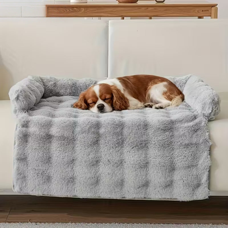 Tapete Antiarranhões para Animais de Estimação – Cama de Cão em Peluche Espesso Antiderrapante para Sofá