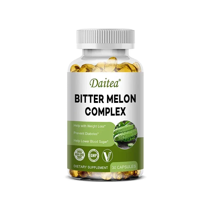Cápsulas de Extrato de Melão Amargo Daitea – Controlo de Açúcar no Sangue, Queima de Gordura e Multivitaminas Naturais