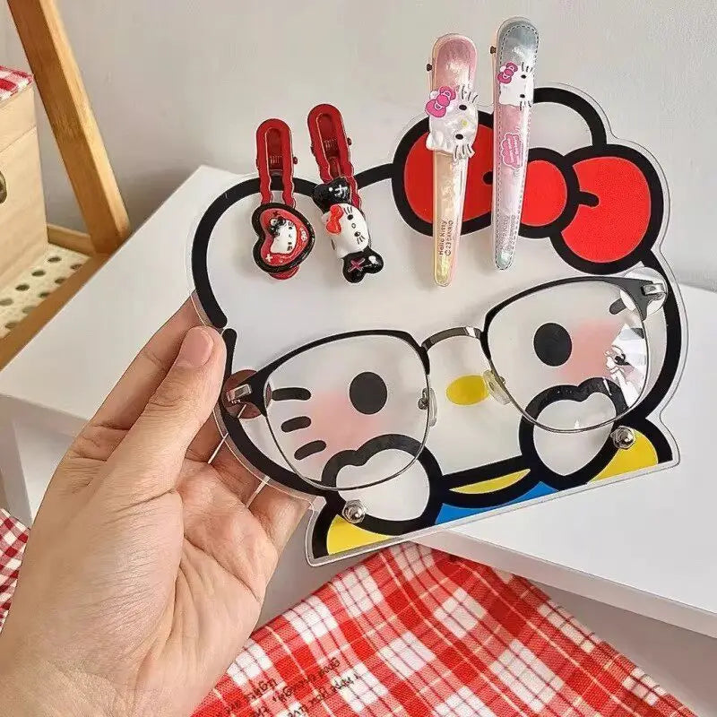 Suporte para Óculos Hello Kitty – Organizador de Secretária Kawaii