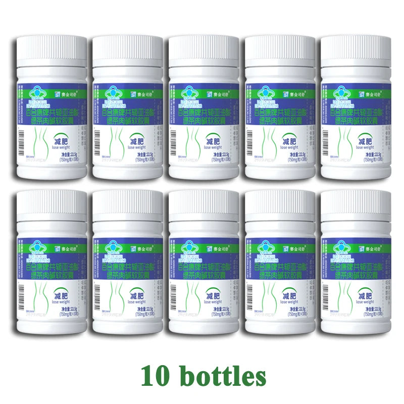 Cápsulas de Ácido Linoleico Conjugado com Chá Verde e L-Carnitina – Gestão de Peso Natural, 30 Cápsulas