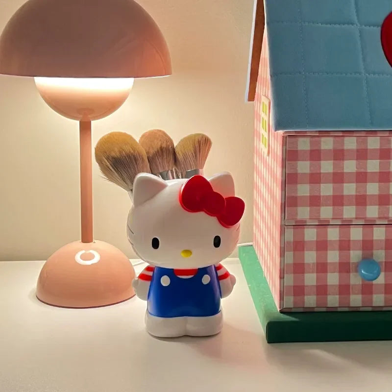 Porta-pincéis e Canetas Hello Kitty – Organizador de Secretária Kawaii
