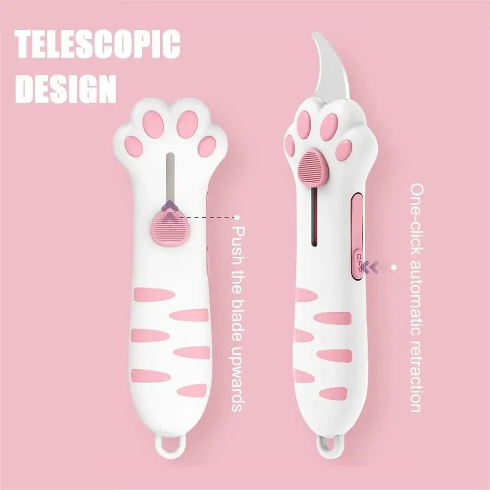 Corta-papel em Forma de Pata de Gato – Mini Faca Utilitária Portátil