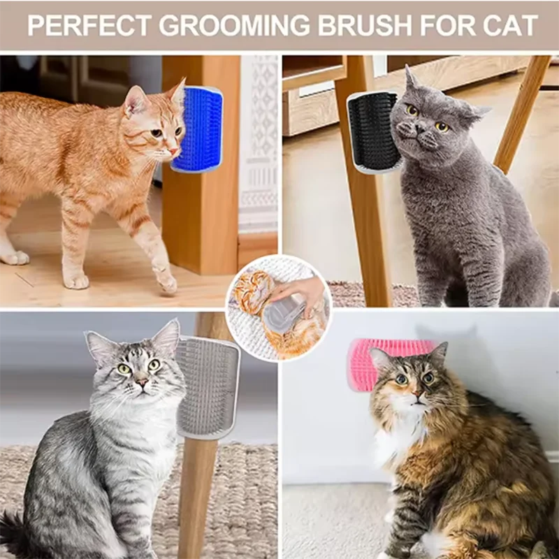 Escova de Canto para Gatos – Massajador e Pente de Limpeza