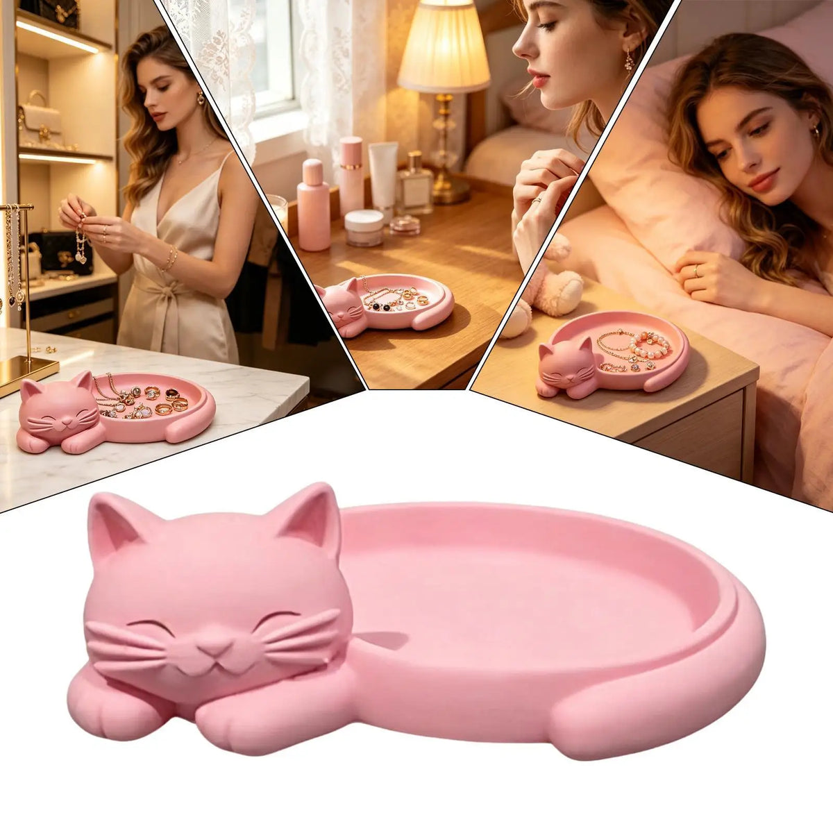 Bandeja Organizadora em Forma de Gato – Porta-joias e Acessórios