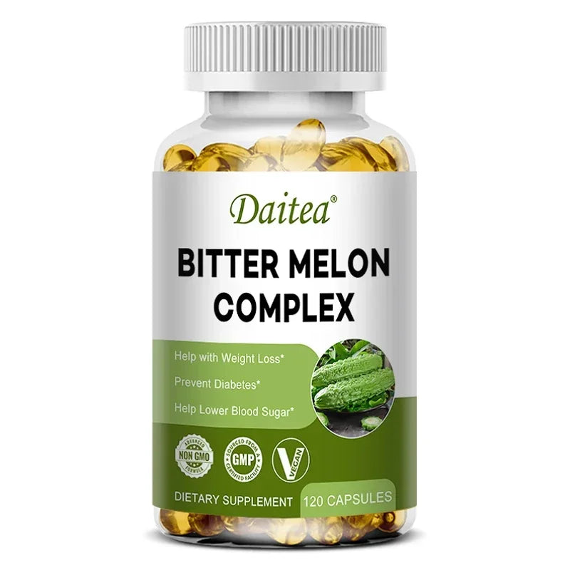 Cápsulas de Extrato de Melão Amargo Daitea – Controlo de Açúcar no Sangue, Queima de Gordura e Multivitaminas Naturais