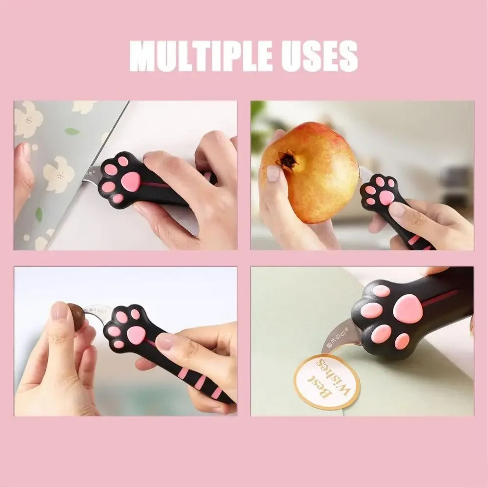 Corta-papel em Forma de Pata de Gato – Mini Faca Utilitária Portátil