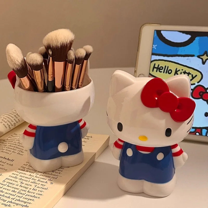 Porta-pincéis e Canetas Hello Kitty – Organizador de Secretária Kawaii