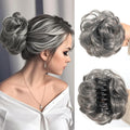 Coque Sintético Messy Bun com Gancho – Cabelo Ondulado e Encaracolado para Mulher | 15cm