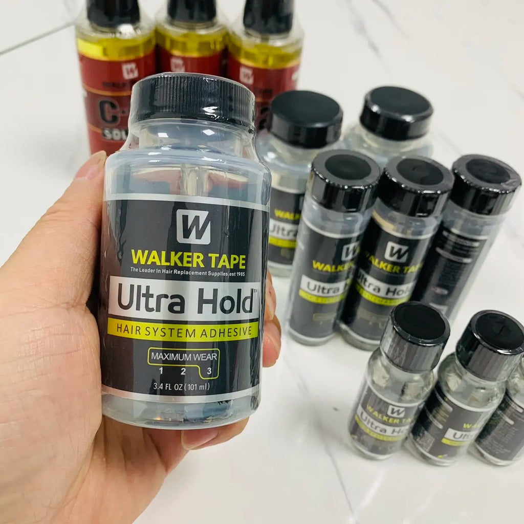 Cola Adesiva para Peruca de Renda – Fixador Transparente e Resistente à Água com Pincel Aplicador