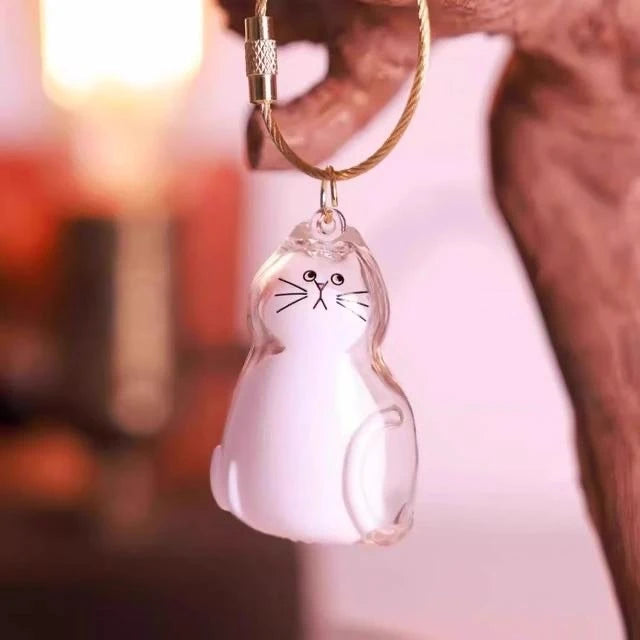Porta-chaves Gato Gengibre – Pendente para Mochila com Caixa