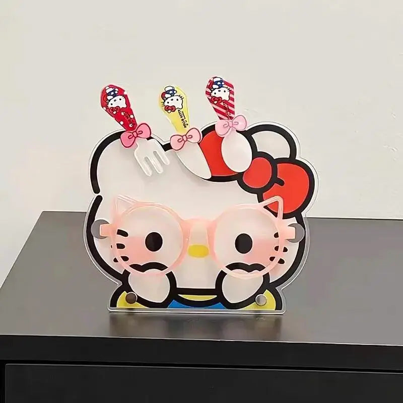 Suporte para Óculos Hello Kitty – Organizador de Secretária Kawaii