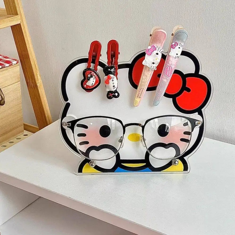 Suporte para Óculos Hello Kitty – Organizador de Secretária Kawaii