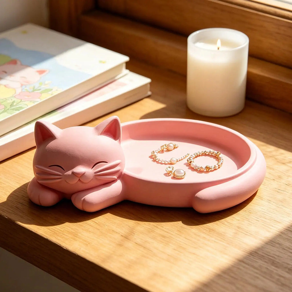 Bandeja Organizadora em Forma de Gato – Porta-joias e Acessórios
